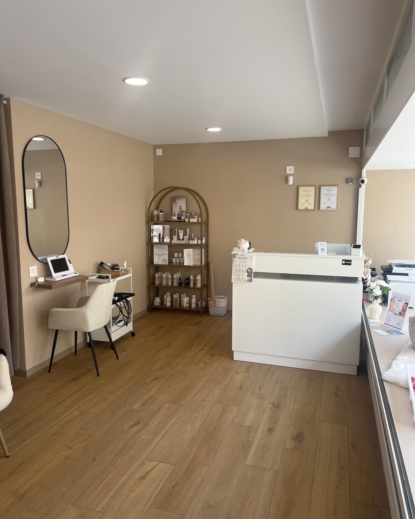 Ambiance apaisante de l'institut mySkin à Delémont
